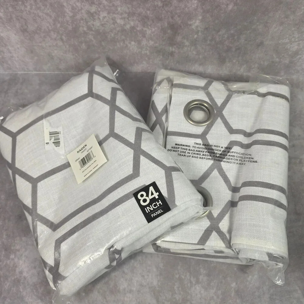 Elrene Home Curtains Kaiden Geometric Light Blackout Window Panel 52 X 84 - 2pcs